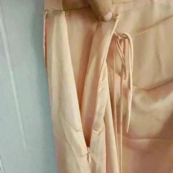 For Love & Lemons Twinkle Blush Pink Slip Backless Tank Midi Dress Size S EUC - Picture 7 of 16